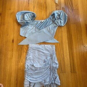 Tiger Mist Light Blue Skirt Set